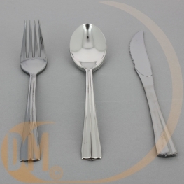 Couvert pvc couleur inox (Fourchette-Couteau-Cuillere )