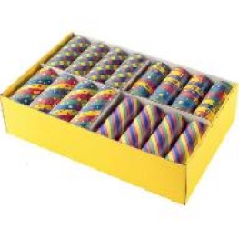 Ensemble de rouleaux de serpentins multicolores