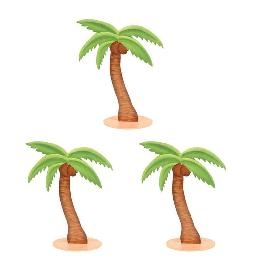 Centre de table palmier 