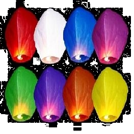 Lanterne volante, Sky lanterne de couleur 