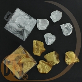 Boite pvc de 50 p�tales en tissu dor�