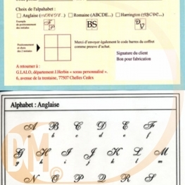 Sceau double initiales