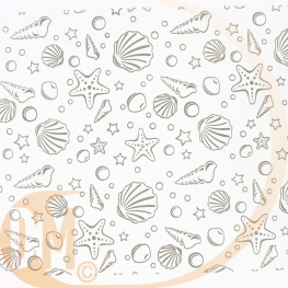 Chemin de table Organza coquillage