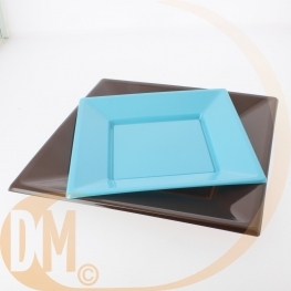 Assiettes plastiques carr�es 18x18cm (12)