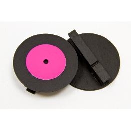 Disque musique 33 tours sur pince bois (x2)
