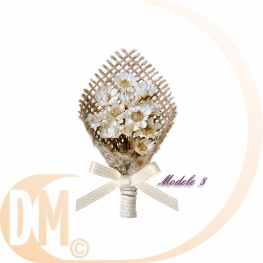 Boutonni�re avec bouquet de fleur par 2