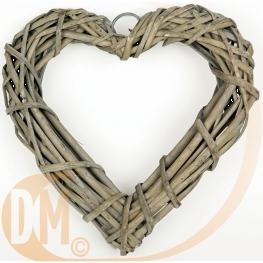 Coeur ajour� osier tress�