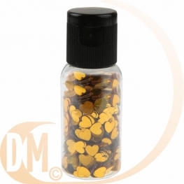 Paillettes coeur en tube