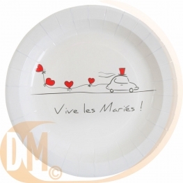 Assiettes Vive les mari�s