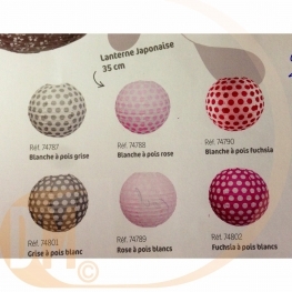 Lampion chinois en papier � pois