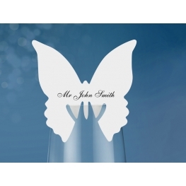 Papillon marque place pour verre par 10