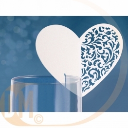 marque place coeur pour verre par 10