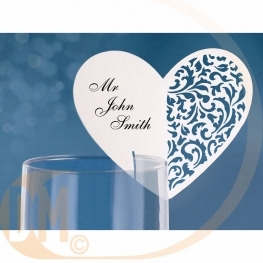 marque place coeur pour verre par 10