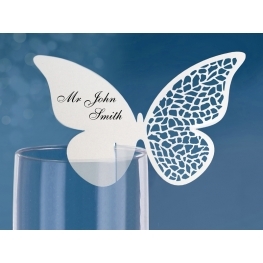 Marque place verre Papillon ajour� par 10
