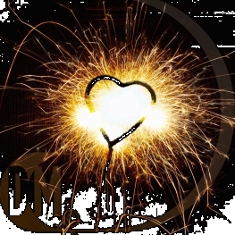 Cierge magique coeur et etoiles par 6