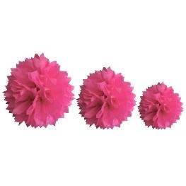 Pompons en papier de soie
