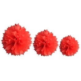 Pompons en papier de soie