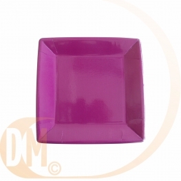 Assiette carton carr�e par 10