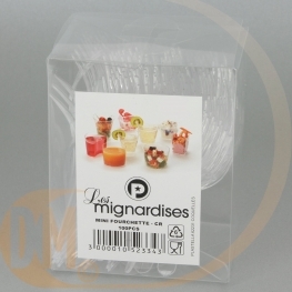 Mini Cuill�re ou fourchette cristal par 100