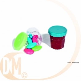 Pot de confiture cristal couvercle fushia par 10