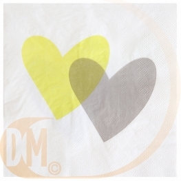Serviette de table Coeurs
