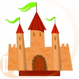 Centre de table chateau chevalier ou princesse