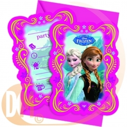 Carte invitation Reine des Neiges x6 