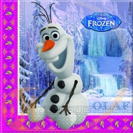 Serviette anniversaire Olaf reine des neiges