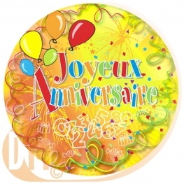 Assiette anniversaire surprise