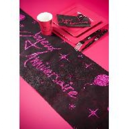 Chemin de table Joyeux Anniversaire paillet�
