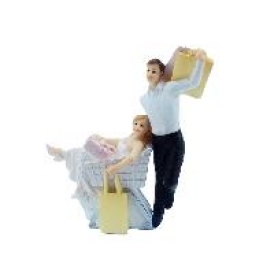 Couple de mari�s fantaisie J ai fait mes courses