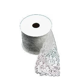 Ruban dentelle coton blanc