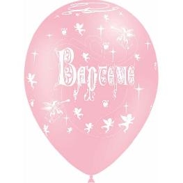 Ballon impression Bapt�me tout autour couleur x8