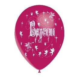 Ballon couleur impression Bapt�me 1 face x 10