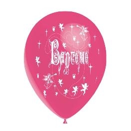 Ballon couleur impression Bapt�me 1 face x 10