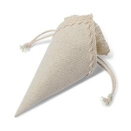 Cornet lin avec pochon int�gr� x 5 