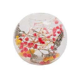 Bougeoir Jade fleurs s�ch�es