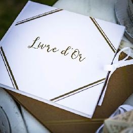 Livre d'or blanc et or