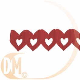 Guirlande de coeurs en papier 