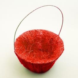 Panier de p�tales en sisal naturel