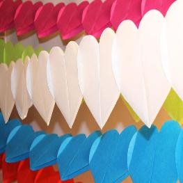 Guirlande de coeurs en papier 3m