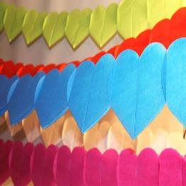 Guirlande de coeurs en papier 3m